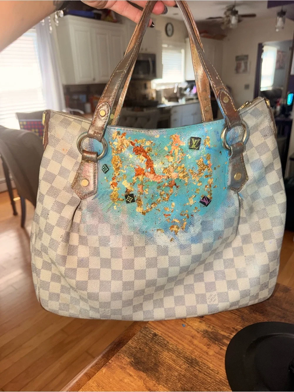 Louis Vuitton Custom one of a kind 2 way bag.
